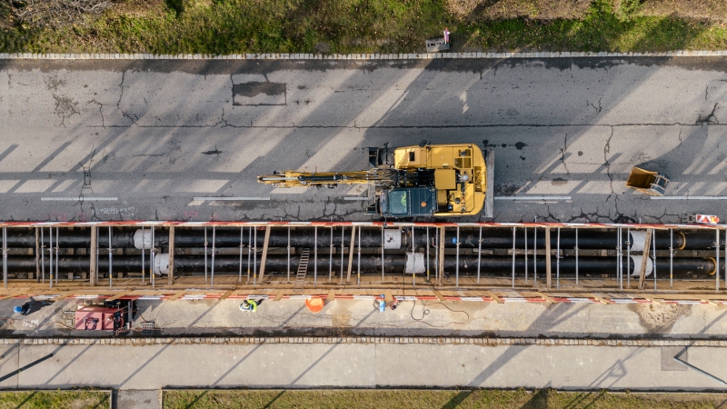 Baustelle in der Erde